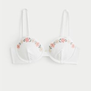 White Bikini set with Floral Embroidery